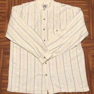 In Private  Grandad Band Collar Shirt Size Large